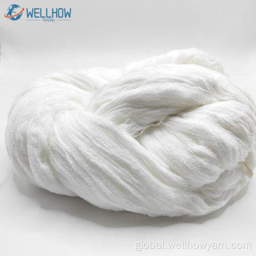 100% Polyester Raw White Yarn 1/18NM 100%POLYESTER CENTIPEDE LIKE YARN FOR KNITTING Manufactory